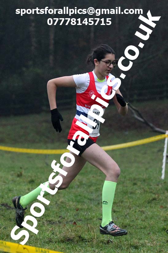 Girls under-15s, NECAA Junior Cross Country Relays, Thornley Farm, Peterlee, Saturday, December 12th. Photo: David T. Hewitson/Sports for All Pics